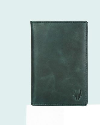 Picture of WildHorn Leather Passport Holder for Men & Women (Green Ch)