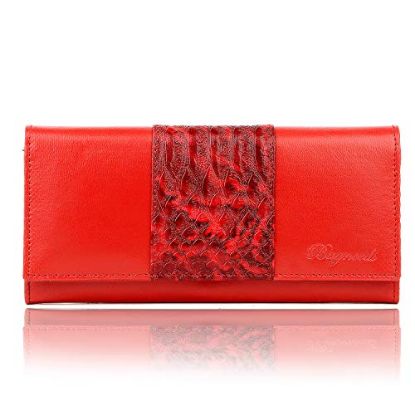 Picture of Bagneeds Crok with Pu Leather Wallet Money/Card Holder for Women (Red)
