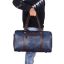 Picture of The Clownfish Expedition Series 29 litres Faux Leather Crocodile Finish Unisex Travel Duffle Bag Weekender Bag (Blue)