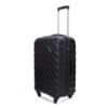 Picture of THE CLOWNFISH Armstrong Luggage ABS Hard Case Suitcase Four Wheel Trolley Bag- Black (Medium Size, 65 cm- 24 inch)
