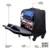 Picture of THE CLOWNFISH Wanderer Luggage Polyester Softsided Check-in Suitcase 4 Wheel Trolley Bag Laptop Roller Case (44 cms, Charcoal Black)
