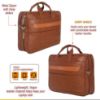 Picture of Zipline Office Synthetic Leather laptop bag for Men women, 15.6" compatible laptop Messenger Bags for Men & Women (1-Tan Bag)