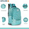 Picture of Zipline Veronica Casual Polyster Backpack Bag For Women, Green | 30L Water Resistant School College Bag For Girls | Stylish, Lightweight, Durable, Spacious | Bag For Women.