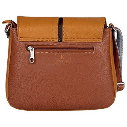 Picture of K London Small Casual Artificial Leather Sling Bag for Women & Girls (Camel,Brown)(1306_CAMEL)