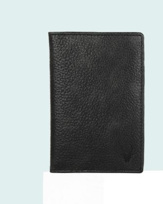 Picture of WildHorn Leather Passport Holder for Men & Women (Black Mat)