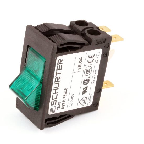 Picture of APW Wyott Switch, Rocker Dpst Green 16 A Part# 2E-1300220