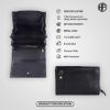 Picture of HAMMONDS FLYCATCHER Wallet for Women - Nappa Black Genuine Leather Purse for Women with RFID Protection, 8 Card Slots, and 5 Compartments - Ladies Wallet with Button Closure - Women's Wallet