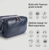 Picture of HAMMONDS FLYCATCHER Genuine Leather Toiletry Bag for Men and Women - Travel Organizer with Multiple Compartments, Royal Blue Kit Bag for Shaving, Toiletries, and Grooming - Shaving Kit Bag for Men