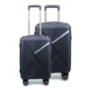 Picture of THE CLOWNFISH Combo of 2 Denzel Series Luggage Polypropylene Hard Case Suitcases Eight Wheel Trolley Bags with TSA Lock- Navy Blue (Medium 66 cm-26 inch, Small 56 cm-22 inch)