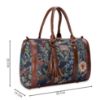 Picture of THE CLOWNFISH Lorna Tapestry Fabric & Faux Leather Handbag Sling Bag for Women Office Bag Ladies Shoulder Bag Tote For Women College Girls (Navy Blue-Floral)