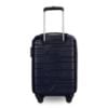Picture of THE CLOWNFISH Arsenio Series Luggage ABS Hard Case Suitcase Four Wheel Trolley Bag - Navy Blue (55 cm, 22 inch)