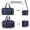 Picture of The Clownfish Rebecca Series 25 litres Polyester Convertible Travel Duffle Bag Weekender Bag Crossbody Sling Bag (Navy Blue)