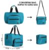 Picture of The Clownfish Rebecca Series 25 litres Polyester Convertible Travel Duffle Bag Weekender Bag Crossbody Sling Bag (Turquiose Blue)