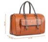 Picture of The Clownfish Arlo 25 litres Unisex Faux Leather Travel Duffle Bag Weekender Bag (Tan)