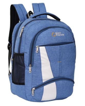 Picture of GOOD FRIENDS 40 Ltrs Water Resistant Casual Travel Bagpack/College Backpack/School Office Bag for Men and Women (Blue)