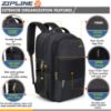 Picture of Zipline 35 Ltr, 19 inch Grey Laptop Backpack for Men & Women college girls boys fits 15.6 inch laptop macbook pro/tablet polyester Airline carry-on size