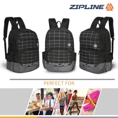 Picture of Zipline Polyester 33Ltr Laptop Bags Backpack for Men and Women college girls boys fits 15.6 inch laptop (Multicolor)