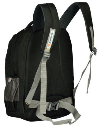 Picture of Zipline Casual Laptop Backpack for Men & Women college girls boys fits 15.6 inch laptop macbook pro/tablet polyester 30 ltr (Black)