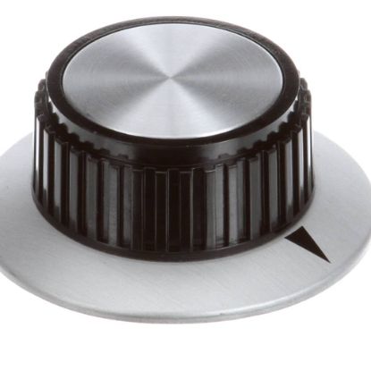 Picture of APW Wyott Knob, Black/aluminum 2.5Dia 1/ Part# AS-56508