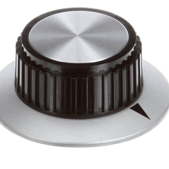 Picture of APW Wyott Knob, Black/aluminum 2.5Dia 1/ Part# AS-56508