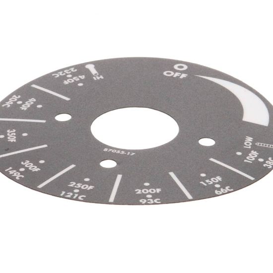 Picture of APW Wyott Dial Plate, Electric Griddles Part# AS-8705517