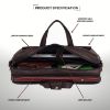 Picture of WildHorn Leather 15 inch Laptop Messenger Bag for Men I Padded Laptop Compartment I Carry Handles with Adjustable Strap I DIMENSION : L-16 inch W-5 inch H-15 inch