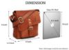 Picture of WildHorn® Original Leather 9 inch Sling Bag for Men I Multipurpose Crossbody Bag I Travel Bag with Adjustable Strap I DIMENSION: L- 8 inch H- 9 inch W- 3 inch (Tan Vintage)