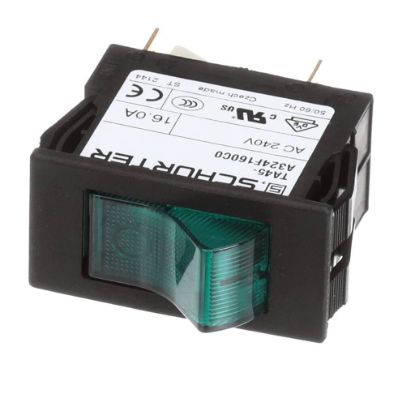 Picture of Bakers Pride Switch;rocker Dpst Green 16 Am Part# 2E-1300220