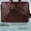 Picture of Bagneeds Men's. Women's PU Leather 15.6 inch Messenger Sling Office Shoulder Travel Organizer Bag (L, 32 X W, 6cm x H, 42cm, Brown)