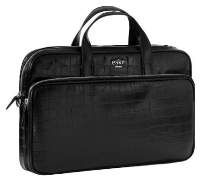 Picture of eské Brio - Genuine Leather - 15 Inch Laptop Bag - Water Resistant - Spacious Compartment - Adjustable Strap - Travel - Briefcase - Messenger Bag - Macbook & Windows Laptop Case - For Women & Men