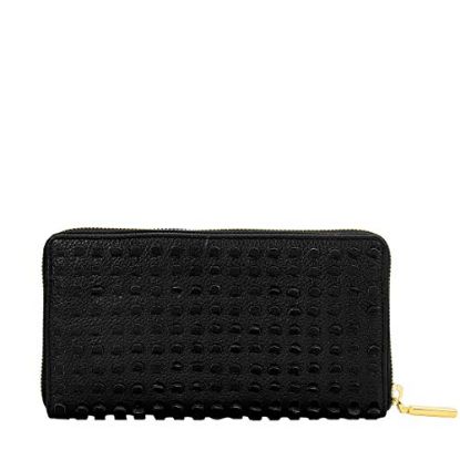 Picture of Eske Paris Women's Leather Wallet, Smartphone Holder, Hand Clutch For Ladies, Black (Black)