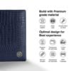 Picture of HAMMONDS FLYCATCHER Premium Leather Passport Holder for Men and Women - Croc Blue Passport Cover Wallet with 1 Passport Slot, 3 ATM Card Slots, 1 ID Card Slot - Passport Case with RFID Protected