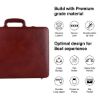 Picture of HAMMONDS FLYCATCHER Briefcase for Men - Genuine Leather, Brown - Office File Bag with Combination Lock - Executive Bag for Business & Travel - Briefcase for Documents with Multiple Compartments