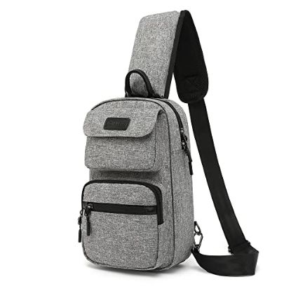 Picture of POSO Abbey Unisex Water Resistant TPU Single Shoulder Sling Crossbody Bag (Grey)
