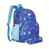 Picture of THE CLOWNFISH Cosmic Critters Series Printed Polyester 15 Litres Kids Backpack School Bag with Free Pencil Staionery Pouch Daypack Picnic Bag for Tiny Tots Of Age-5-7 years (Dodger Blue) (Medium Size)