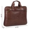Picture of THE CLOWNFISH Vegan Leather 10 Ltrs Unisex 14 inch Formal Laptop Briefcase (Dark Brown)