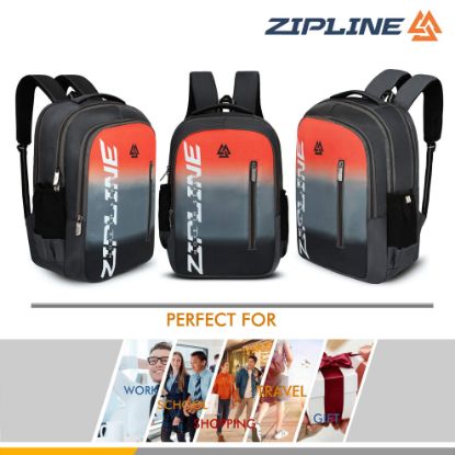 Picture of Zipline Stylish Casual 36L Standard Backpack School College Bag For Men Women Boys & Girls (1-Medium Grey Bag)