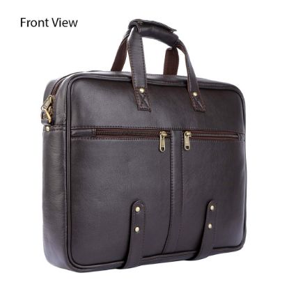 Picture of Bagneeds Men's Synthetic Leather Briefcase Messenger, Office, Travel, Laptop Bag (Brown)