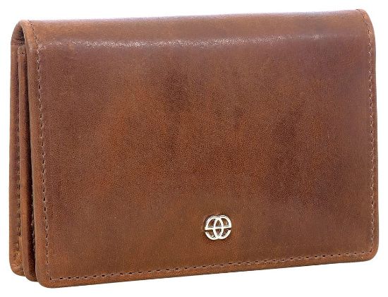 Picture of eske Daiki - Handcrafted Genuine Leather Card Case -3 Card Slots - Cards & Bills Holder - Wallet Built for Everyday Use - Travel Friendly (Britishtan Vintage)