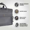 Picture of HAMMONDS FLYCATCHER Laptop Bag for Men - Genuine Leather Office Bag, Graphite Grey - Fits 14/15.6/16 Inch Laptop/MacBook -Expandable, Water Resistant -Shoulder Bag with Trolley Strap - 1 Year Warranty