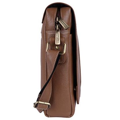 Picture of Hammonds Flycatcher Genuine Leather Burlywood Sling Messenger bag(SB1161BS)