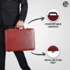 Picture of HAMMONDS FLYCATCHER Expandable Briefcase for Men - Genuine Leather Attachi Suitcase with Combination Lock - Office and Business Hand Bag - Executive Laptop Briefcase - Richs Brown, 43 x 10.5 x 32cm