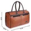 Picture of The Clownfish Bethany Vegan Leather 32 Litre Unisex Travel Duffle Bag Weekender Bag Cabin Luggage Bag (Brown)