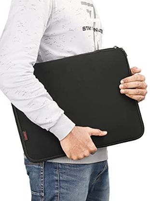 Picture of CoolBELL Waterproof Nylon 17 inch Laptop Sleeve with 180 Degree Opening.(Black)