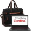 Picture of CoolBELL 3 in 1 Convertible Unisex Canvas Business Briefcase Backpack for 17.3 inch laptop Messenger Bag with Leather Logo and Pullers (Black)