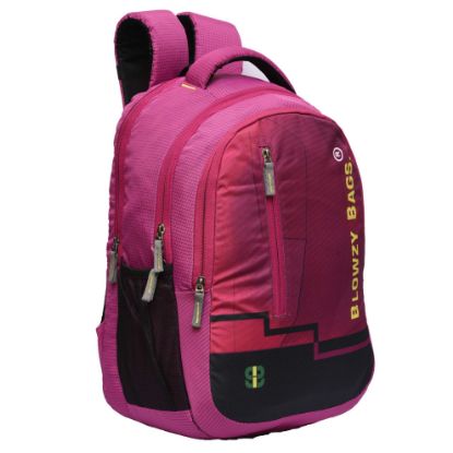 Picture of Blowzy Bags Waterproof Laptop Backpack College School Bag for Boys Combo (Purple)