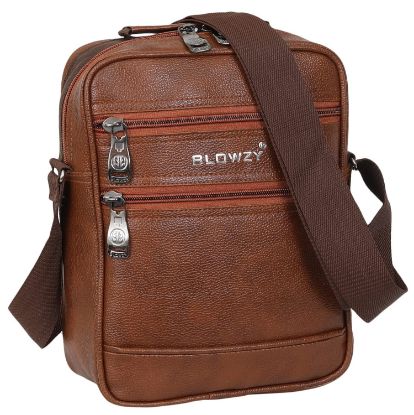 Picture of Blowzy Stylish Cross Body Travel Office Business Messenger one Side Sling Bags (Tan)