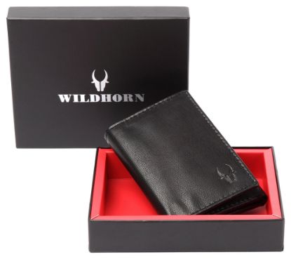 Picture of WildHorn Black 100% Genuine Leather Men's Wallet.