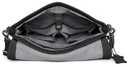 Picture of WILDHORN® Genuine Leather Ladies Crossbody Bag | Hand Bag |Shoulder Bag with Adjustable Strap for Girls & Women. (BLACK)