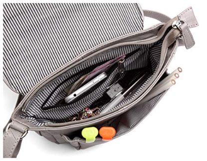 Picture of WILDHORN® Genuine Leather Ladies Sling Bag | Crossbody Bag | Hand Bag |Shoulder Bag with Adjustable Strap for Girls & Women (Grey)